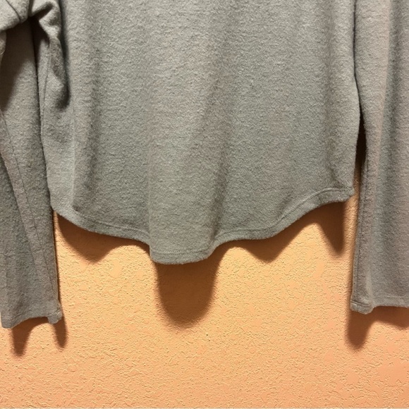 Belle Du Jour Gray Long Sleeve Fuzzy Shirt - Picture 6 of 10